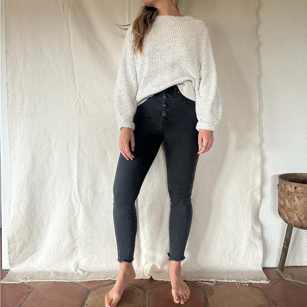 Chunky knit speckled sweater